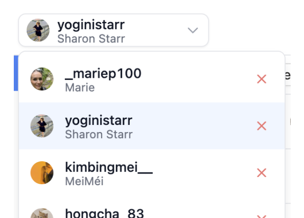 Track Multiple Instagram Users Dashboard